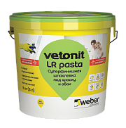 Шпаклевка готовая суперфинишная Vetonit LR pasta под краску и обои, 5кг