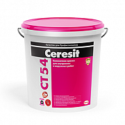 Краска силикатная Ceresit CT 54/15 для наружных работ база транспарентная, 15л