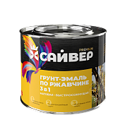 Эмаль-грунт по ржавчине 3 в 1 САЙВЕР белая, 0.8кг