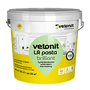 Шпаклевка готовая суперфинишная Vetonit LR pasta Brilliant под краску и обои, 18кг